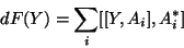 \begin{displaymath}dF(Y) = \sum_i [[Y, A_i],A_i^*]\end{displaymath}