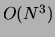 $O(N^3)$