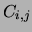 $C_{i,j}$