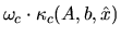 $\omega_{c}\cdot \kappa_{c}(A,b,\hat{x})$