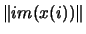 $\left\Vert im(x(i)) \right\Vert$