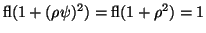 ${\rm fl}(1 + (\rho \psi)^2) = {\rm fl}(1 + \rho^2) = 1$