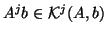 $A^j b \in {\cal K}^j(A,b)$