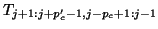 $T_{j+1:j+p_c^{\prime}-1,j-p_c+1:j-1}$