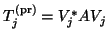 $T_j^{\rm {(pr)}}=V_j^{\ast} A V_j$