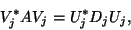 \begin{displaymath}
V_j^{\ast} A V_j = U_j^{\ast} D_j U_j,
\end{displaymath}