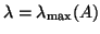 $\lambda=\lambda_{\max}(A)$