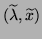 $(\widetilde\lambda, \widetilde{x})$