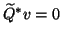 $\widetilde{Q}^\ast {v}=0$