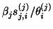 $\beta_js_{j,i}^{(j)}/\theta_i^{(j)}$