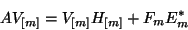 \begin{displaymath}
A V_{[m]} = V_{[m]} H_{[m]} + F_m E^{\ast}_m
\end{displaymath}