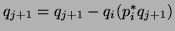 $q_{j+1} = q_{j+1} - q_i (p^{\ast}_i q_{j+1})$