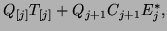 $\displaystyle Q_{[j]} T_{[j]} + Q_{j+1}C_{j+1}E^{\ast}_j,$