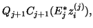 $\displaystyle Q_{j+1}C_{j+1} (E^{\ast}_j z^{(j)}_i),$