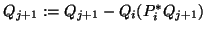 $Q_{j+1} := Q_{j+1} - Q_i ( P^{\ast}_i Q_{j+1})$