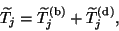 \begin{displaymath}
\tilde{T}_j = \tilde{T}_j^{\rm {(b)}} + \tilde{T}_j^{\rm {(d)}},
\end{displaymath}