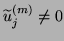 $\widetilde{u}_j^{({m})}\neq 0$