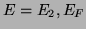 $E=E_2, E_{F}$