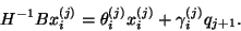 \begin{displaymath}H^{-1}B{x}_i^{(j)}= \theta_i^{(j)} {x}_i^{(j)} +
\gamma_i^{(j)}q_{j+1}.\end{displaymath}