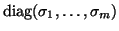 ${\rm diag}(\sigma_1 ,\ldots, \sigma_m)$