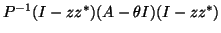 $P^{-1}(I-zz^*)(A-\theta I)(I-zz^*)$