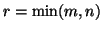 $r = \min(m,n)$