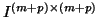 $I^{(m+p) \times (m+p)}$