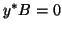 $y^*B = 0$