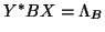 $Y^*BX = \Lambda_B$