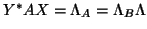 $Y^*AX = \Lambda_A = \Lambda_B \Lambda$