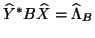 $\hat{Y}^* B \hat{X}= \hat{\Lambda}_B$