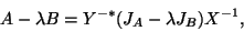\begin{displaymath}A - \lambda B = Y^{-*}(J_A - \lambda J_B)X^{-1},\end{displaymath}