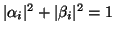 $\vert\alpha_i\vert^2 + \vert\beta_i\vert^2=1$