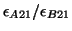 $\epsilon_{A21}/\epsilon_{B21}$